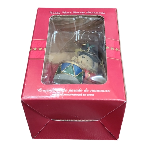 NIB Vintage 90's Teddy Bear Parade Ornaments (Snare Drum) Rare - Picture 3 of 11